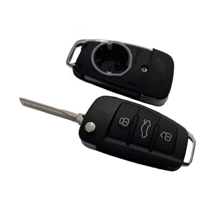 Κέλυφος Κλειδιού Αυτοκινήτου Τύπου Audi με Τρία Κουμπιά - Λάμα HU66