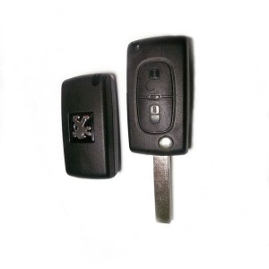 Ενισχυμένο Κέλυφος Κλειδιού Τύπου Citroen/Peugeot με Λάμα HU83, Μπαταρία Πάνω στο Κέλυφος