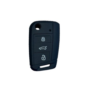 Θήκη Κλειδιού Σιλικόνης με 3 Κουμπιά Τύπου Volkswagen - Seat - Skoda