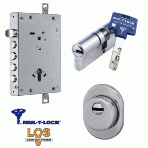 Κλειδαριά Θωρακισμένης Πόρτας Mul-T-Lock Los, με Κύλινδρο Υψηλής Ασφάλειας Interactive Plus MTL 600 & Defender Monolito Disec BD200