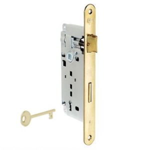 Κλειδαριά Μεσόπορτας Agb ATENE Κίτρινη 40x75x24x220mm, Οβάλ