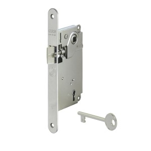 Κλειδαριά Μεσόπορτας Ασημί AGB CENTRO 50x90x22x196mm Oβάλ, Mόνο Γλώσσα
