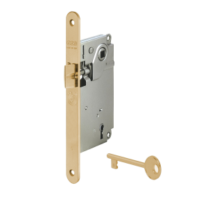 Κλειδαριά Μεσόπορτας Brass AGB CENTRO 50x90x22x196mm Oβάλ, Mόνο Γλώσσα