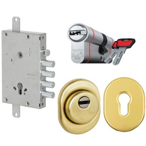 Σετ Κλειδαριά Θωρακισμένης Cisa Revolution Pro με Κύλινδρο Mauer Red Line 2  & Defender